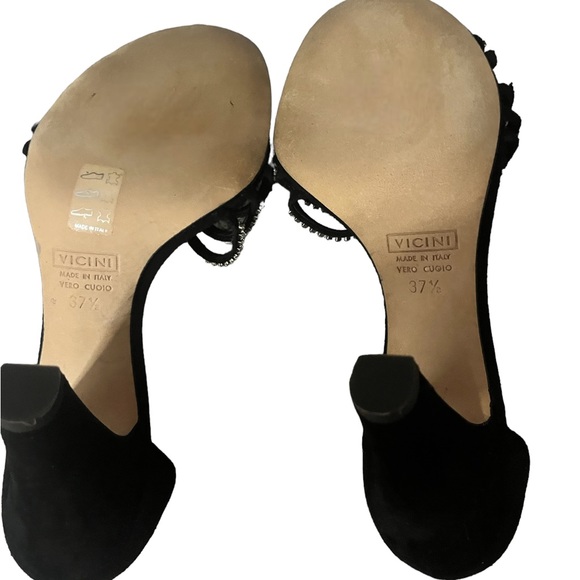 GIUSEPPE ZANOTTI Black Suede embellished Heels - Picture 3 of 10